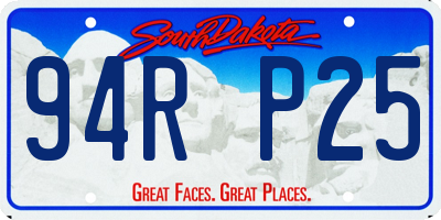 SD license plate 94RP25