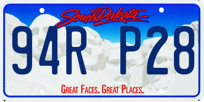 SD license plate 94RP28
