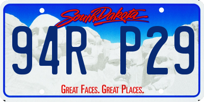 SD license plate 94RP29