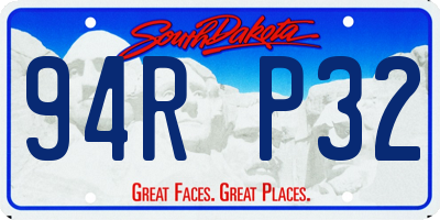SD license plate 94RP32