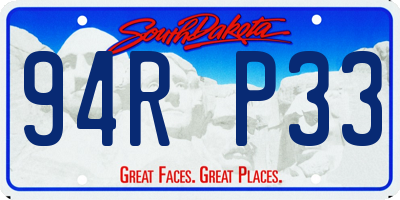 SD license plate 94RP33