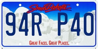 SD license plate 94RP40