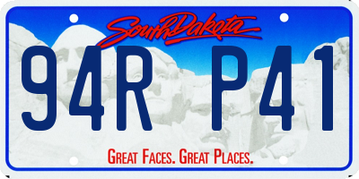 SD license plate 94RP41