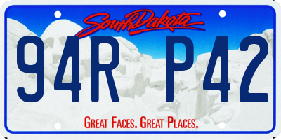 SD license plate 94RP42