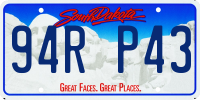 SD license plate 94RP43