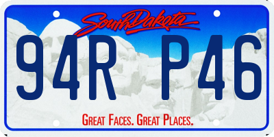 SD license plate 94RP46