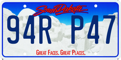 SD license plate 94RP47