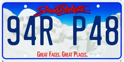 SD license plate 94RP48