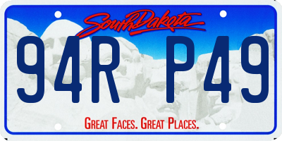 SD license plate 94RP49