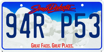 SD license plate 94RP53
