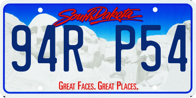 SD license plate 94RP54