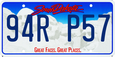 SD license plate 94RP57