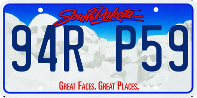 SD license plate 94RP59