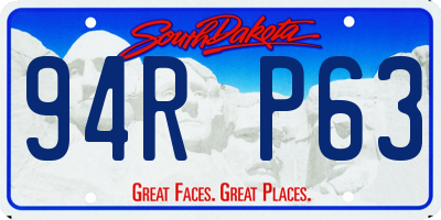 SD license plate 94RP63