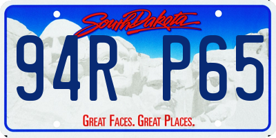 SD license plate 94RP65