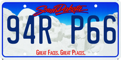 SD license plate 94RP66