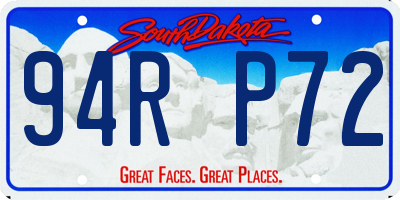 SD license plate 94RP72
