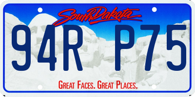 SD license plate 94RP75