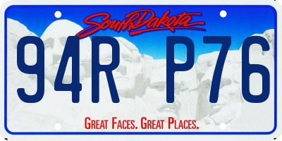 SD license plate 94RP76