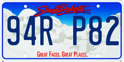 SD license plate 94RP82