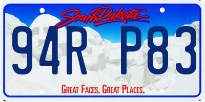 SD license plate 94RP83