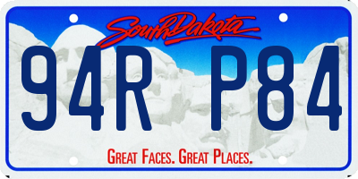 SD license plate 94RP84