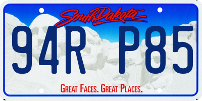SD license plate 94RP85