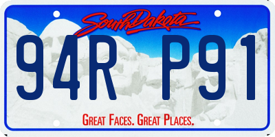 SD license plate 94RP91