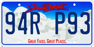 SD license plate 94RP93