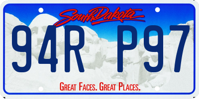 SD license plate 94RP97