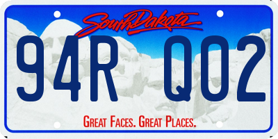 SD license plate 94RQ02