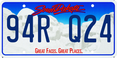 SD license plate 94RQ24