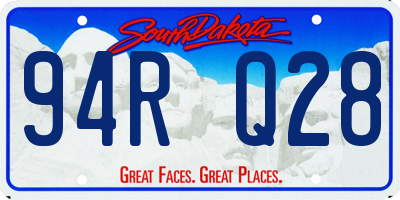 SD license plate 94RQ28