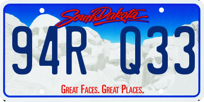 SD license plate 94RQ33