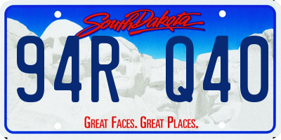 SD license plate 94RQ40