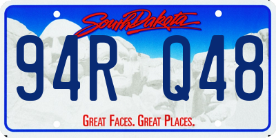 SD license plate 94RQ48
