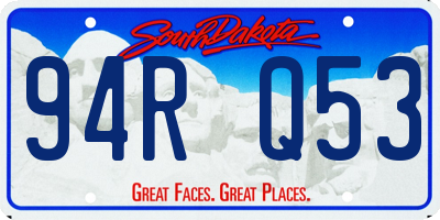 SD license plate 94RQ53