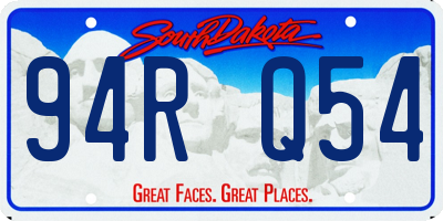 SD license plate 94RQ54
