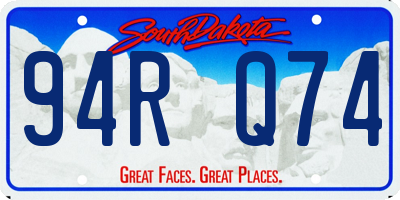 SD license plate 94RQ74