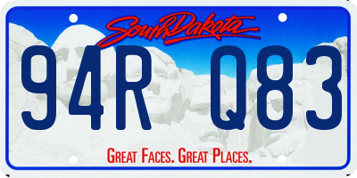 SD license plate 94RQ83