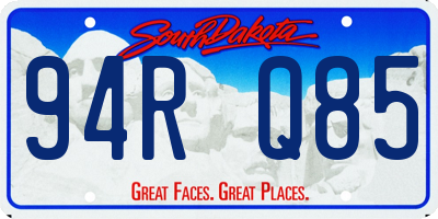 SD license plate 94RQ85