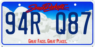 SD license plate 94RQ87