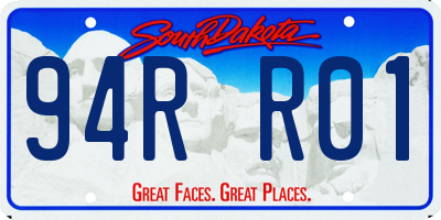SD license plate 94RR01