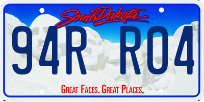 SD license plate 94RR04