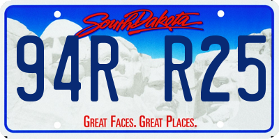 SD license plate 94RR25