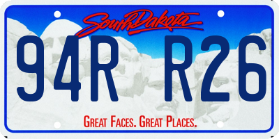 SD license plate 94RR26