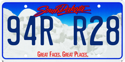 SD license plate 94RR28