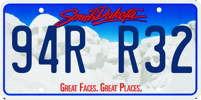 SD license plate 94RR32
