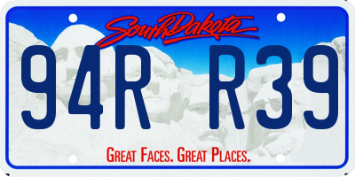 SD license plate 94RR39