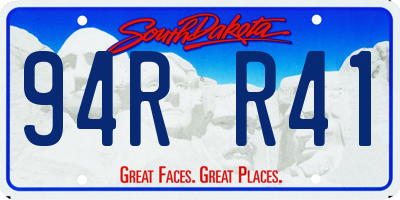 SD license plate 94RR41
